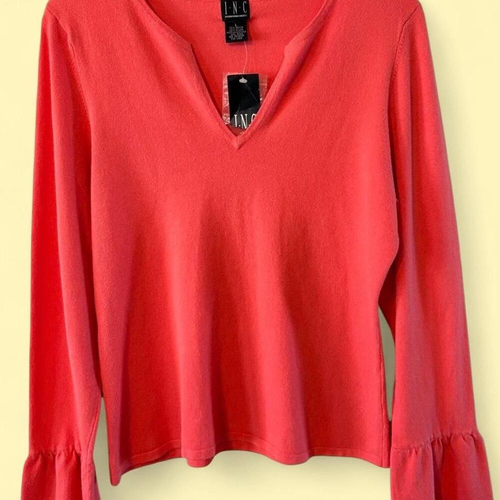 New with tags girly, coquette, preppy, Y2K, vintage INC coral pink blouse